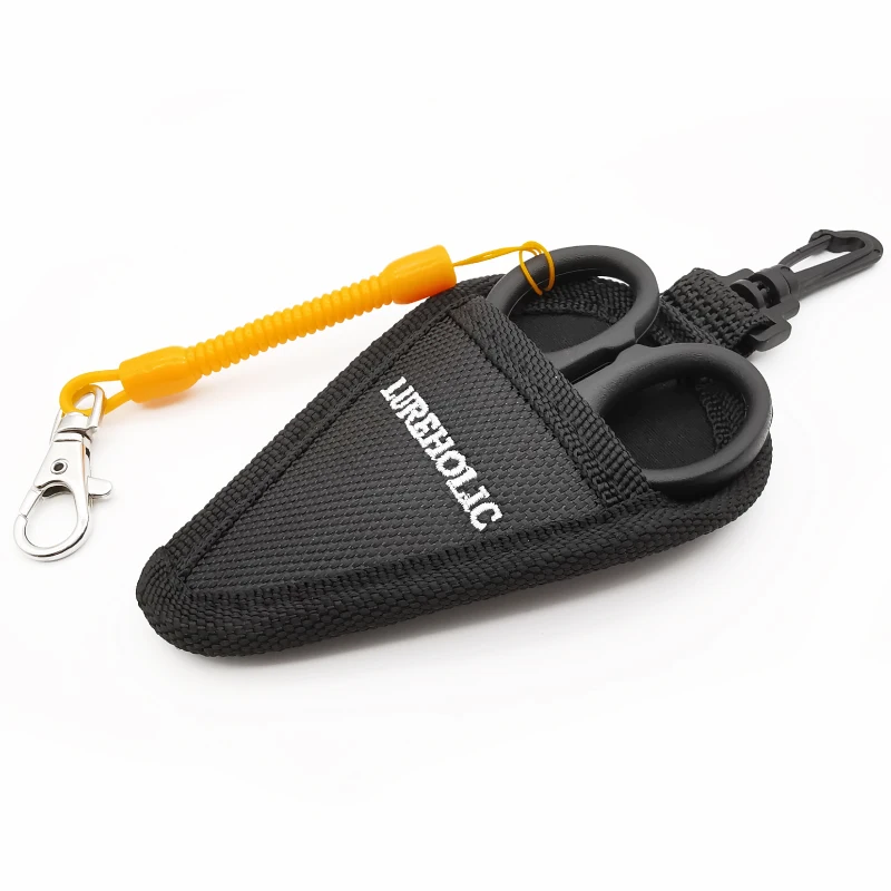 Tijeras de pesca Lureholic de acero inoxidable, corte portátil dentado para pescar, línea trenzada de PE fina con cordón y bolsa - imagen 5