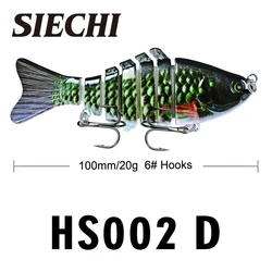 1 ud. Señuelo de pesca articulado, 10CM/20G, pececillos, herramientas de pesca artificiales de plástico, aparejos de pesca