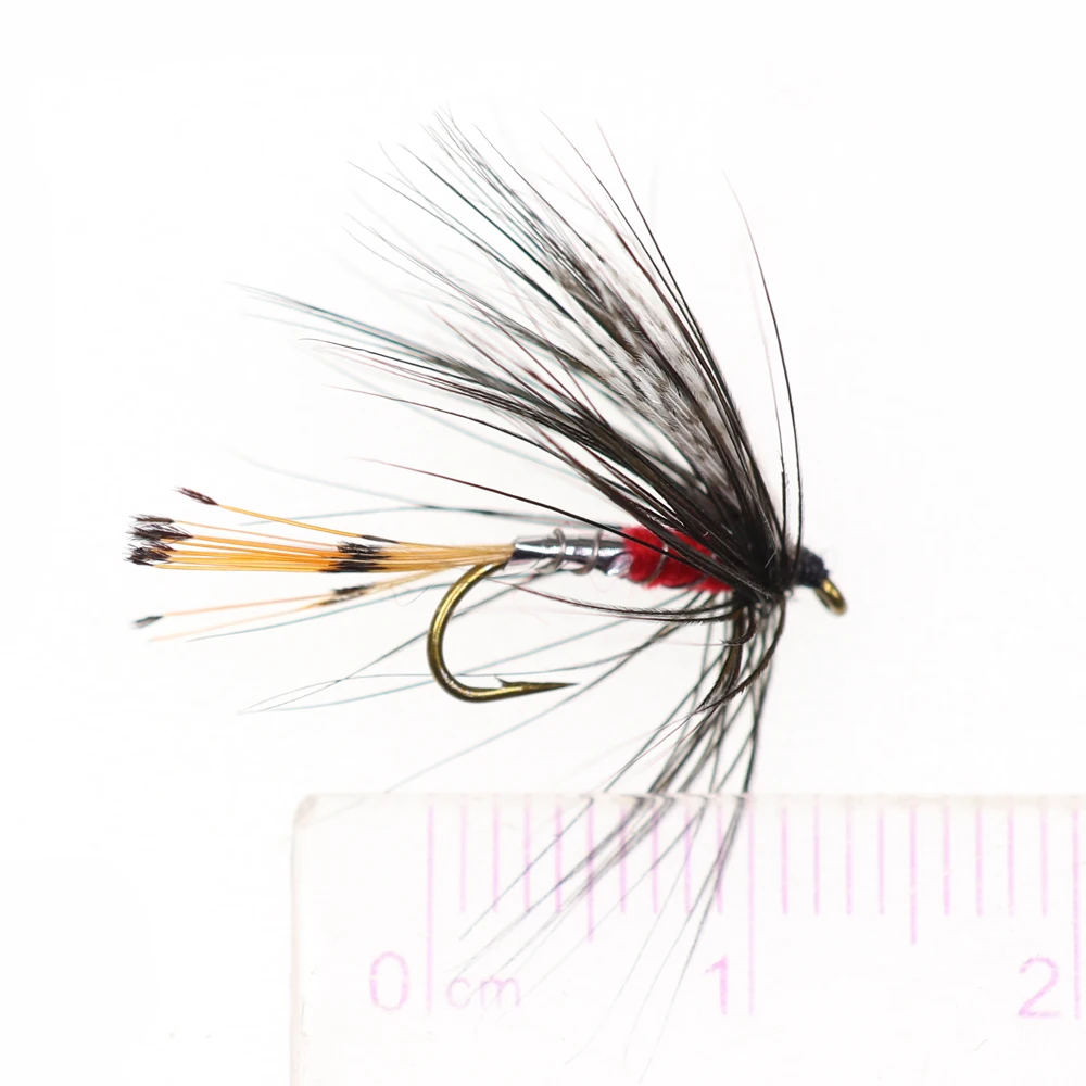 ICERIO-anzuelo de atado de moscas, cebo de pesca de trucha húmeda, cola de faisán dorado, 6 uds., #12 - imagen 3