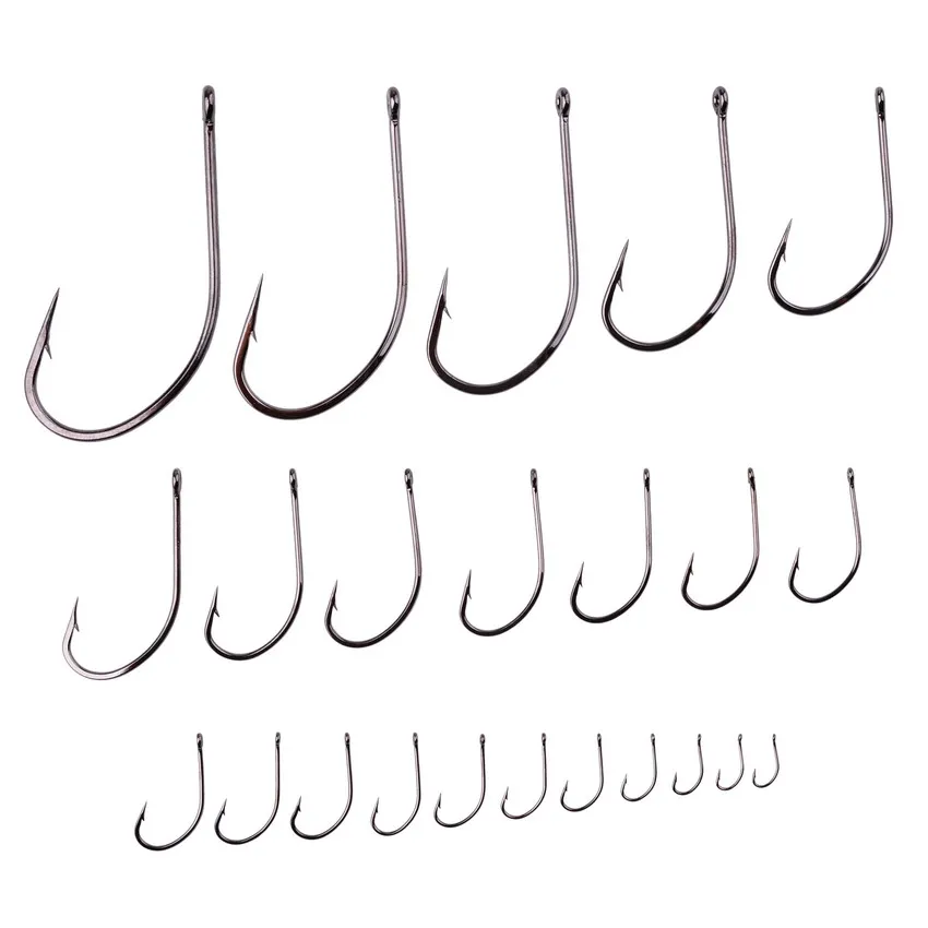 Anzuelo de pescado de acero al carbono con púas Serie 2 #-30 #, anzuelos de Pesca con mosca, soporte de cebo de gusano para estanque, accesorios para Pesca - imagen 2