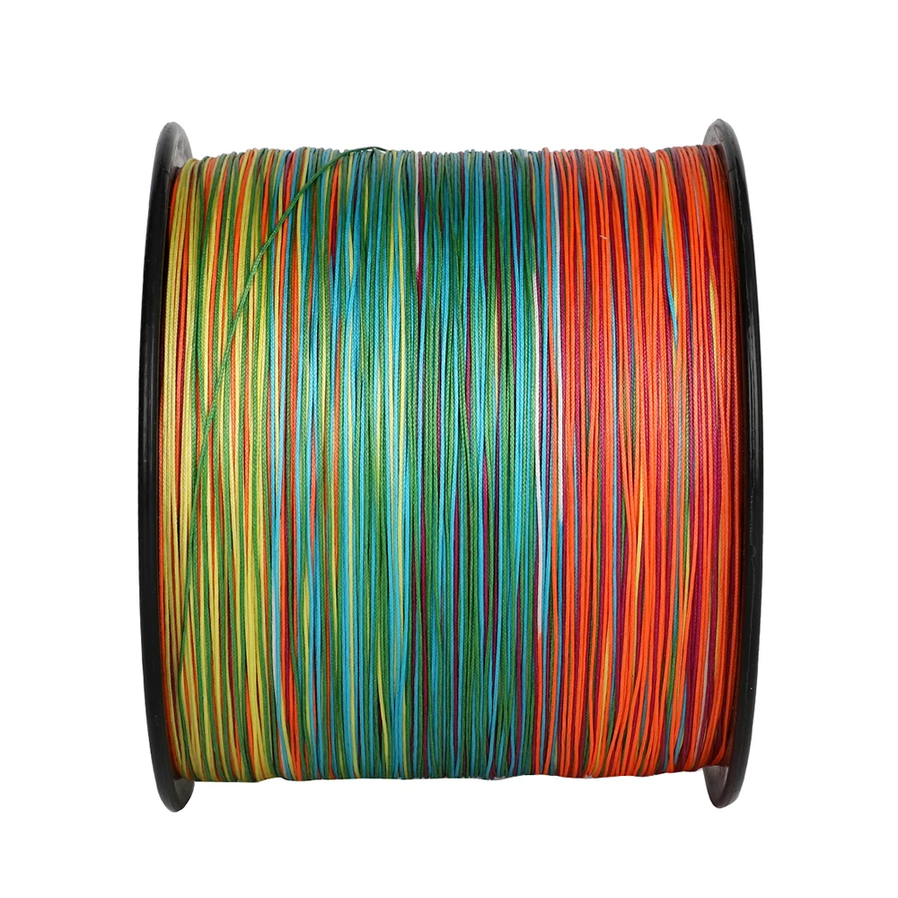 Línea de pesca trenzada Hercules, 8 hebras, Multicolor, 100M, 300M, 500M, 1000M, 1500M, 2000M, cable de pesca de mar, linha multifilamento 8 fio