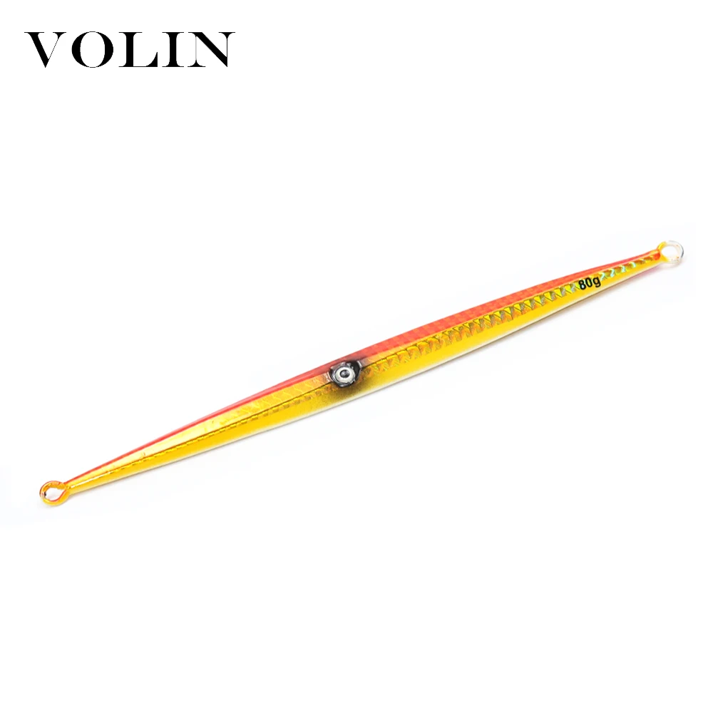 VOLIN Nanyou Large Iron Lure 1pc Metal Fishing Lure 60g 80g 100g 120g 150g 200g 250g 300g Hard Lure Jigging SaltWate Lure Silver - imagen 3