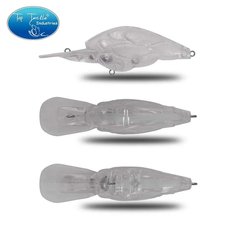 CF-señuelo de pesca de plástico ABS sin pintar, cebo de manivela de trinquete Billet-24 tipos, cebo de tirón para lubina, bricolaje para pesca de Lucio Wobler - imagen 3