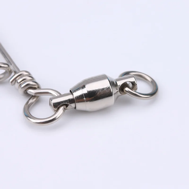 200 Uds accesorios de Pesca rodamiento de bolas conector giratorio Coastlock Snap plata negro aparejos de Pesca Pesca al por mayor - imagen 4