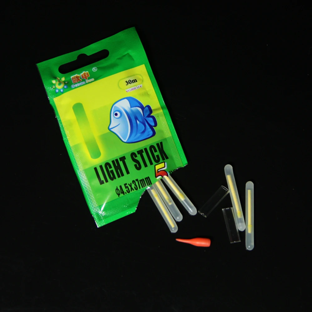 Barra de luz luminosa para pesca nocturna, accesorios de aparejos de pesca de Color verde, 50 bolsas, 250 unidades - imagen 2