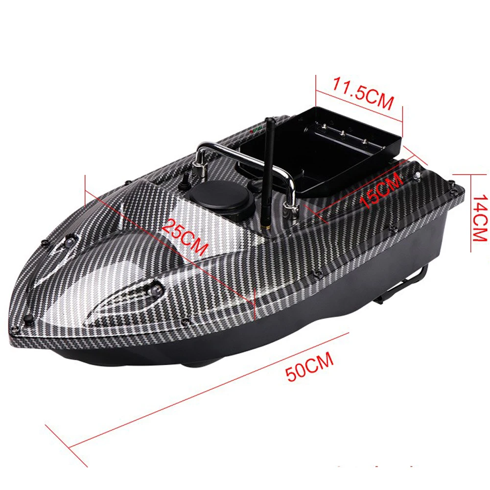 VERY100-cebo de pesca inalámbrico con GPS, anzuelo de barco/poste de cebo, 2 tolvas, Sonar LCD, bolso, baterías para pesca, 500M - imagen 3
