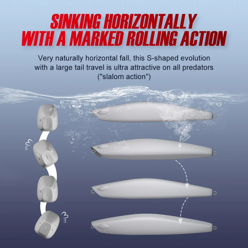 Noeby Stickbait-Señuelos de pesca que se hunden, 99mm, 28g, 36g, Wobblers de fundición larga, cebo duro Artificial para lubina, aparejos de pesca de agua salada - imagen 4