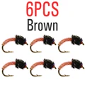 6pcs  Brown