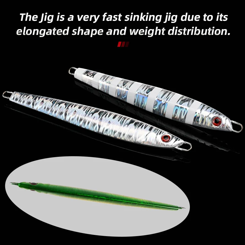 ALLBLUE-anzuelo de Metal Artificial, cebo de pesca, cuchara de Jigging rápida, aparejos de agua salada superduros, 120g, 160g, 200g - imagen 3