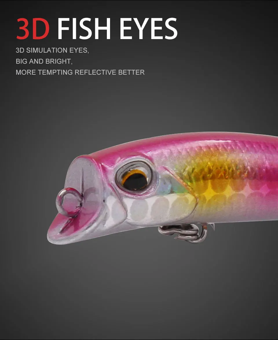 Experimente el encanto de los ojos de peces 3D con colores vibrantes y detalles realistas