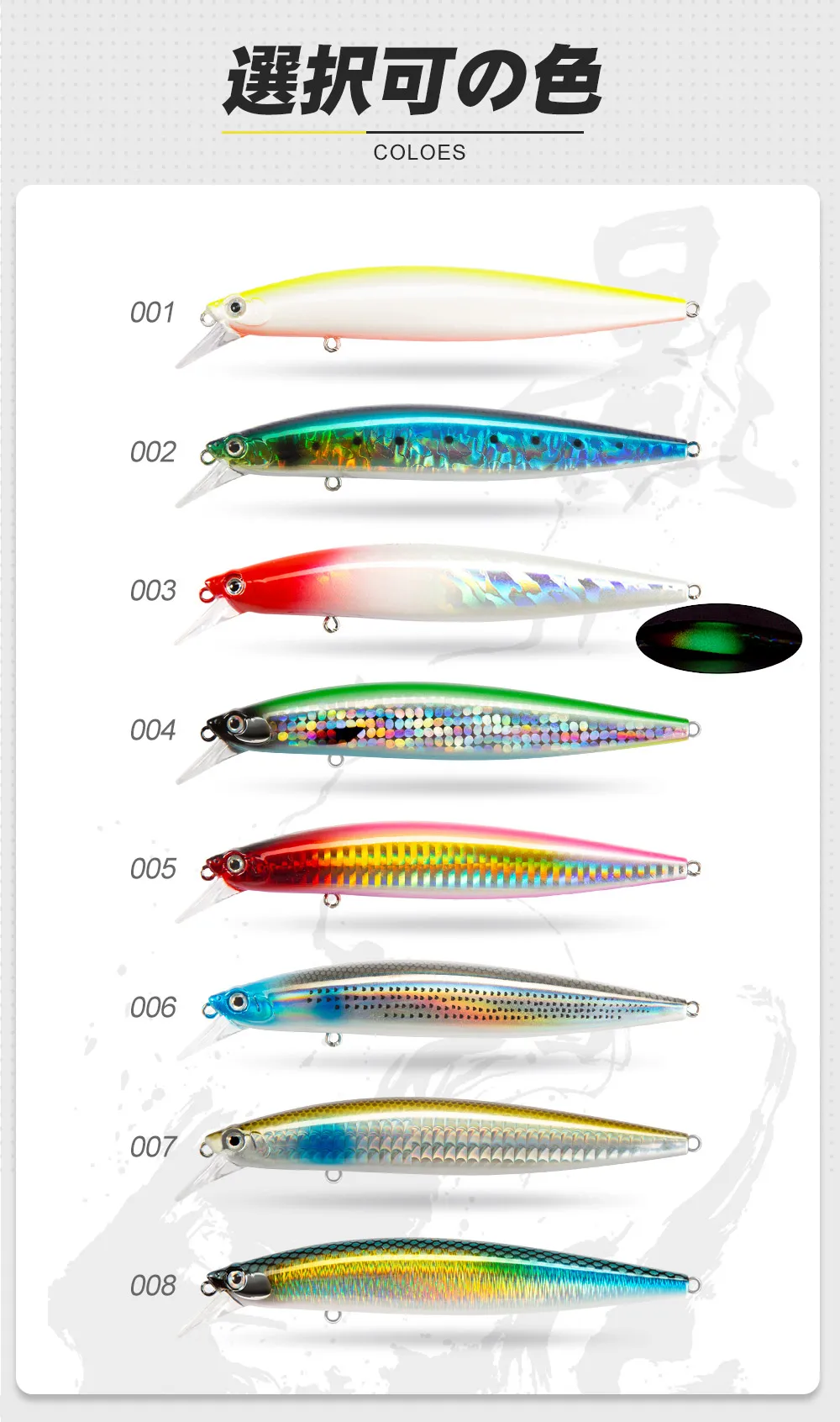 Descubra los colores vibrantes de nuestros señuelos de pesca premium