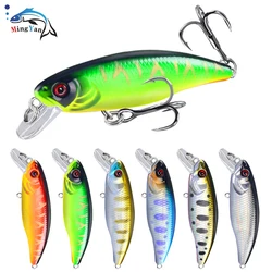Señuelos de Pesca de pececillos de 1 piezas, Wobblers, 53mm/4,5g, cebo duro de piscardo, perca japonesa, salmón, trucha, lubina