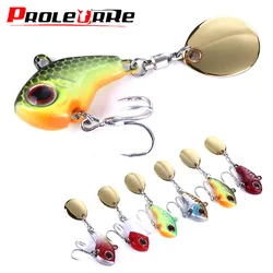 Mini señuelo de pesca de Metal VIB con cuchara, 1 piezas, 9g, 16g, 22g, señuelos de hielo de invierno, aparejos de pesca Crankbait, Spinner de vibración