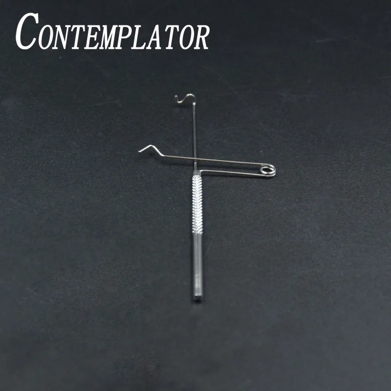 CONTEMPLATOR 1 pieza 10,5 cm SS pequeño acabado de látigo herramientas de atado de moscas mango de acero inoxidable acabado de látigo mejorado