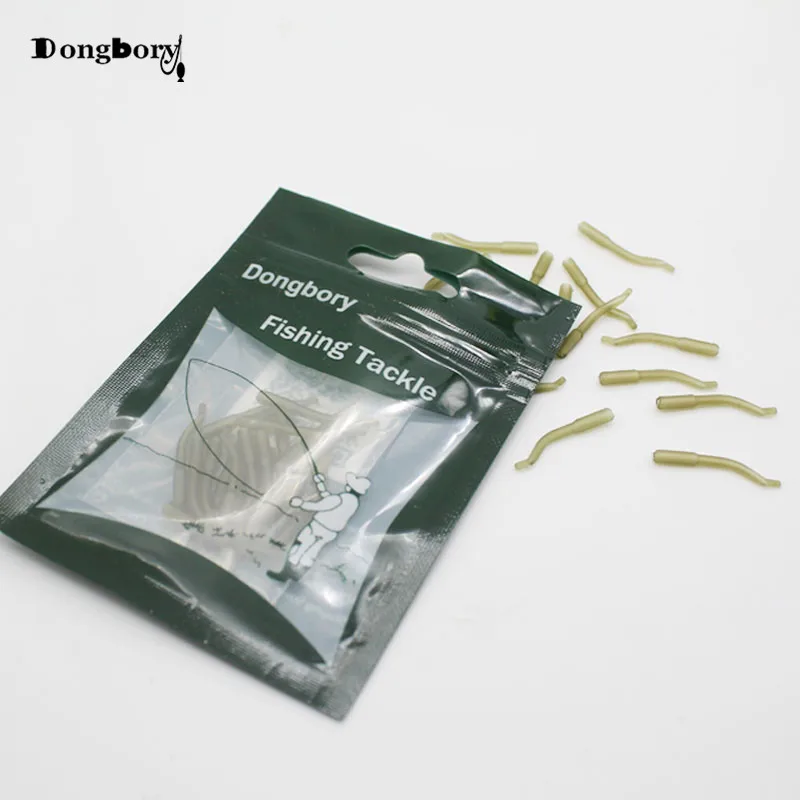 Accesorios de pesca de carpa, aparejos de pesca con gancho de goma, alineador de línea de manga, Micro camuflaje, Terminal de Color, aparejo giratorio para el pelo, 20 piezas - imagen 3