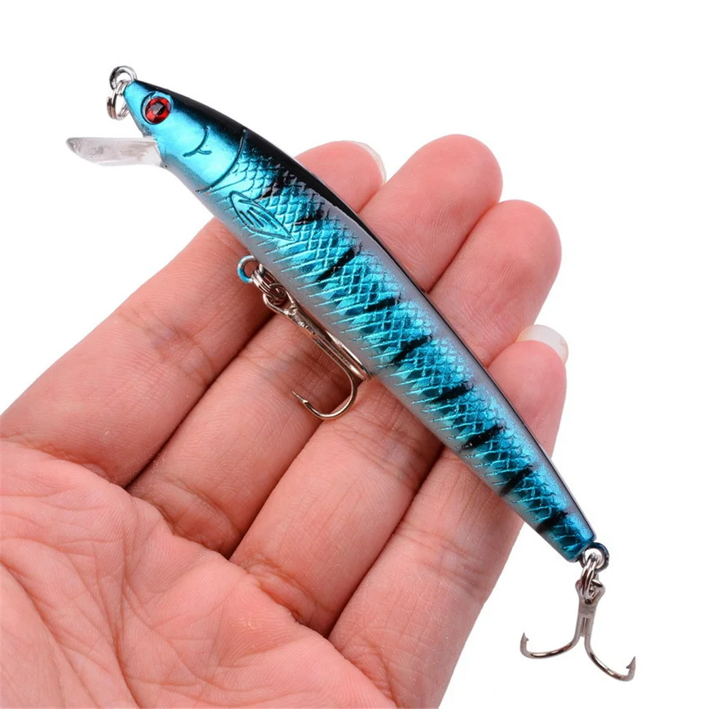 Señuelos de Pesca Minnow flotantes, 9,5 cm, 7,9g, Wobbler, cebo de plástico duro, Crankbait, Lucio, carpa, aparejos de Pesca, 1 Uds. - imagen 5