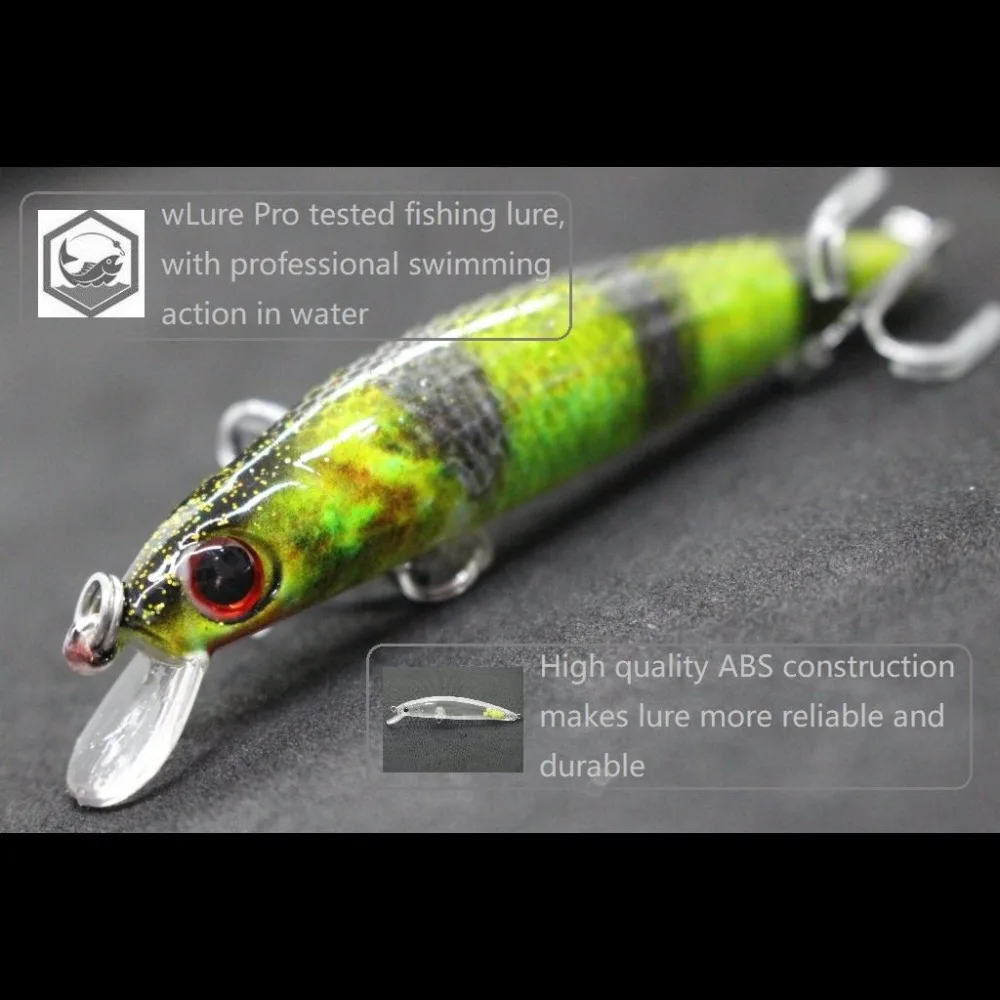 Señuelo de pesca wLure, 9cm, 7g, cuentas de plástico para hacer sonido nítido, patrones realistas, hoja de corte flotante para pececillo, anzuelos de pesca HM641 - imagen 3