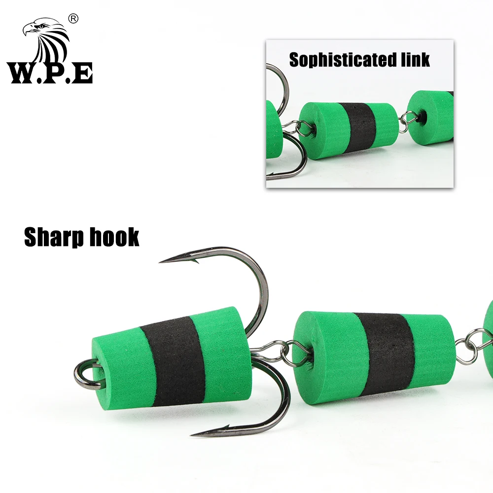 W.P.E nuevo señuelo de pesca Multicolor tamaño M/L SwimBait señuelo para lubina cebo para insectos señuelo de pesca suave aparejos de pesca señuelo de espuma nuevo MANDULA - imagen 4