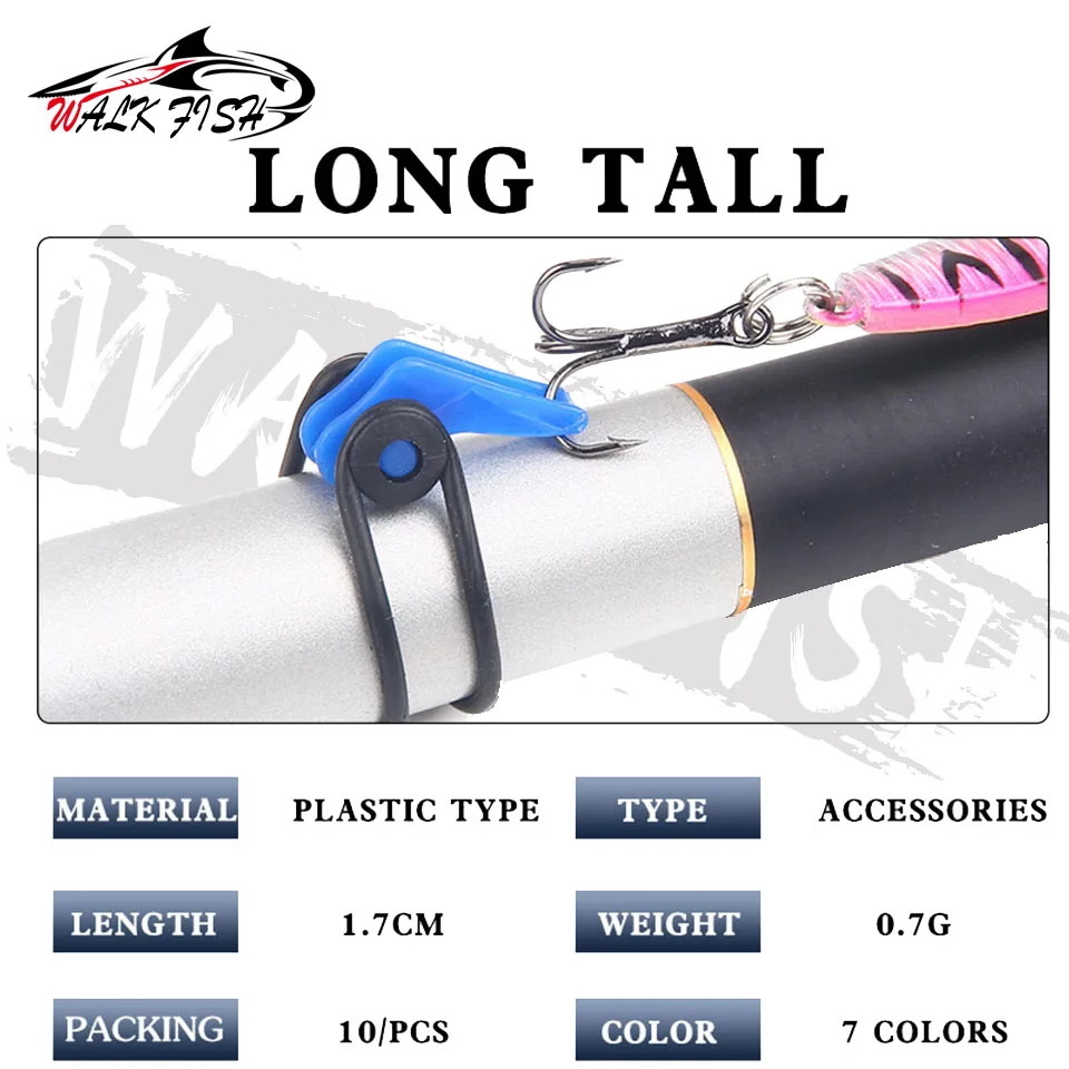 WALK FISH-anzuelo de pesca de plástico, 10 unidades, soporte para caña de pescar, señuelo de pesca, Chub, carpa, aparejos de pesca fáciles - imagen 3