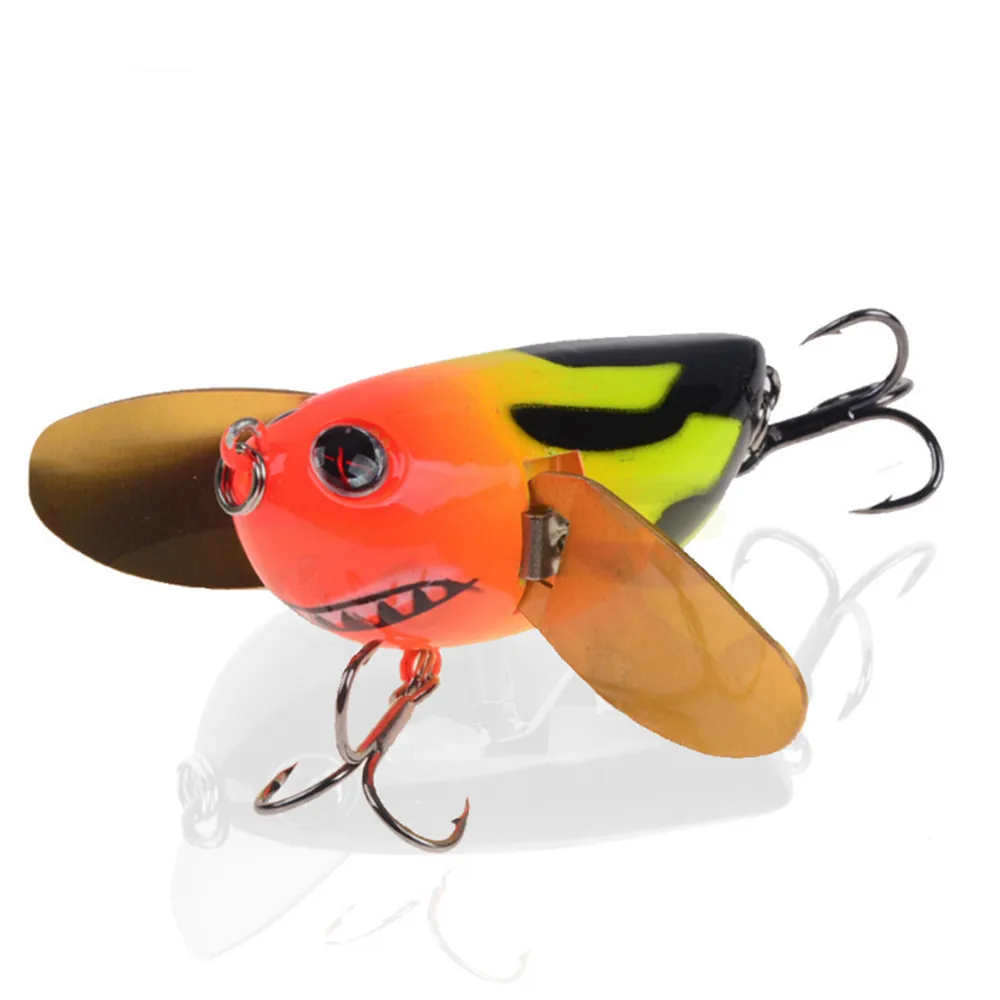 Topwater-señuelo de pesca biónico con alas de Metal, Wobbler, 6cm, 12,5g, isca flotante, cebo Artificial de plástico duro, novedad, 1 ud. - imagen 3
