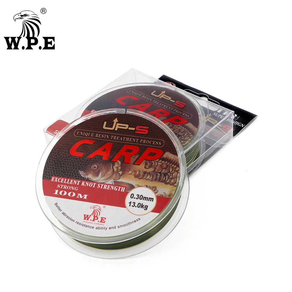 W.P.E-sedal de pesca de carpa, hilo de nailon de monofilamento, Color Lnvisible, 0,20mm-0,60mm, 6KG-36KG