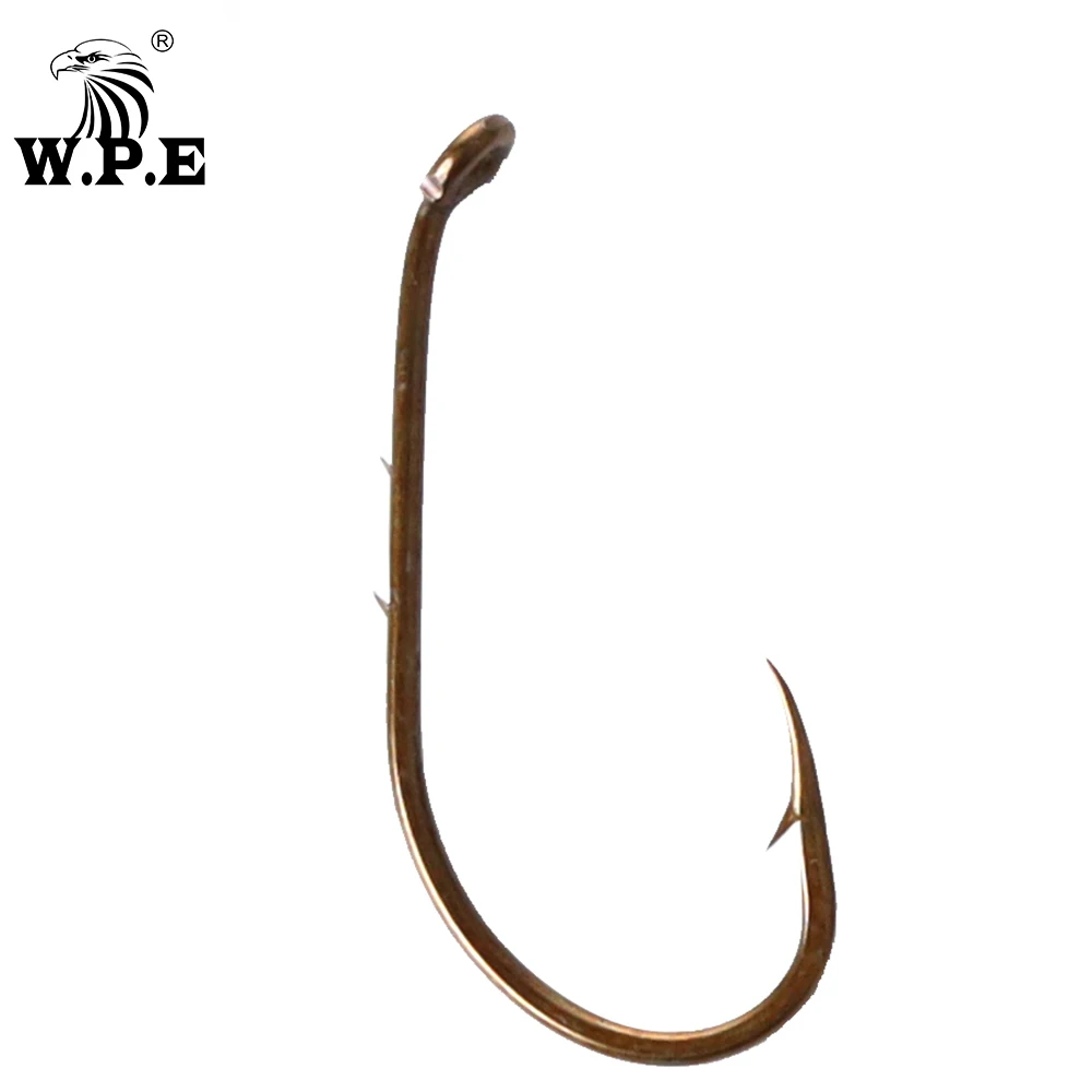 W.P.E-anzuelo de pesca con púas tamaño 1 #-4 #1/0 #-4/0 #, anzuelo de pesca de carpa coreano de acero al carbono, aparejos de pesca, 3 paquetes/lote - imagen 2