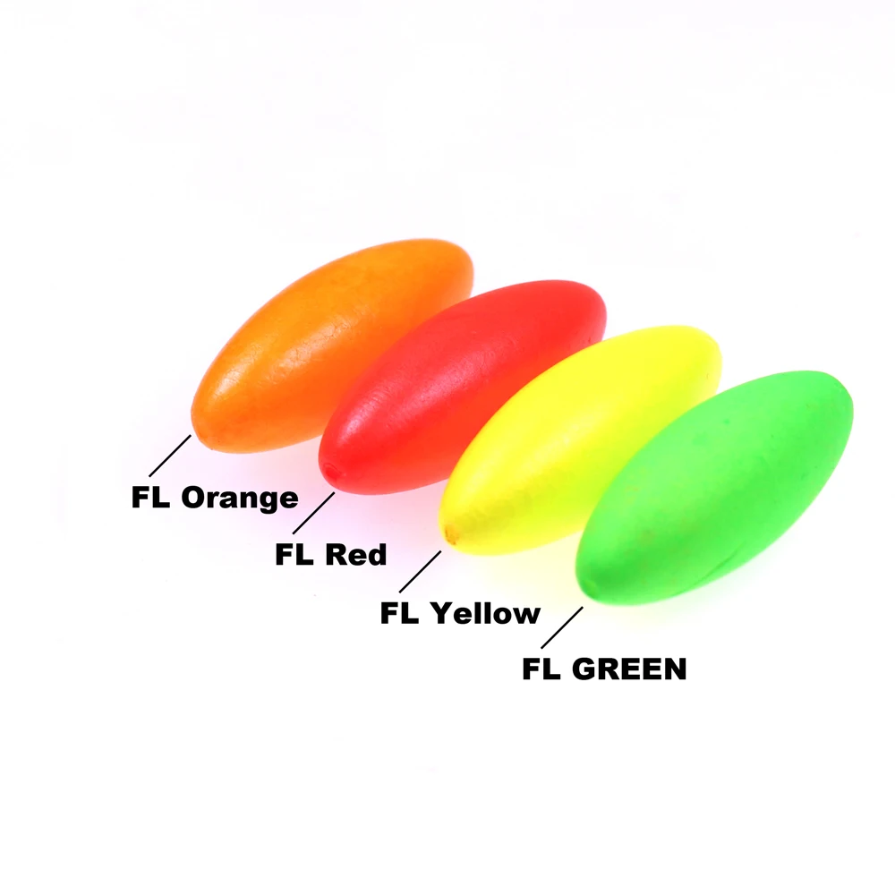Bimoo 10 unids/lote flotador de aparejo de pesca de bagre para pompano Whitings Corvina Snappers accesorios de aparejos rojo verde amarillo naranja - imagen 4