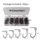 black fishing hooks