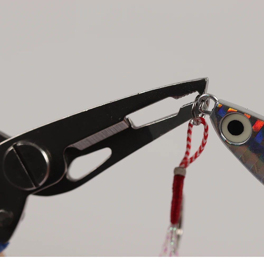 Alicates de pesca de boca curvada de acero inoxidable, tijeras de pesca multifuncionales, vigorosos, alicate de corte de línea de pesca - imagen 5