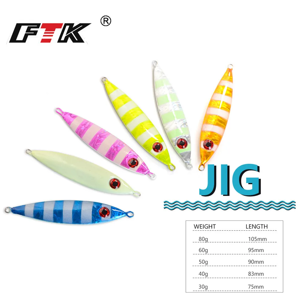 FISH KING 1 unidad 30G/40g/60G ojos 3D cuerpo láser parte trasera luminosa plantilla de Metal señuelo Paillette cuchillo cebo duro Artificial señuelo de pesca de mar - imagen 2