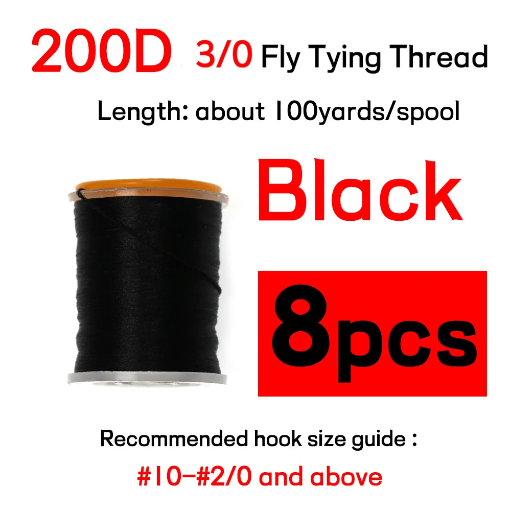 8 Spools black