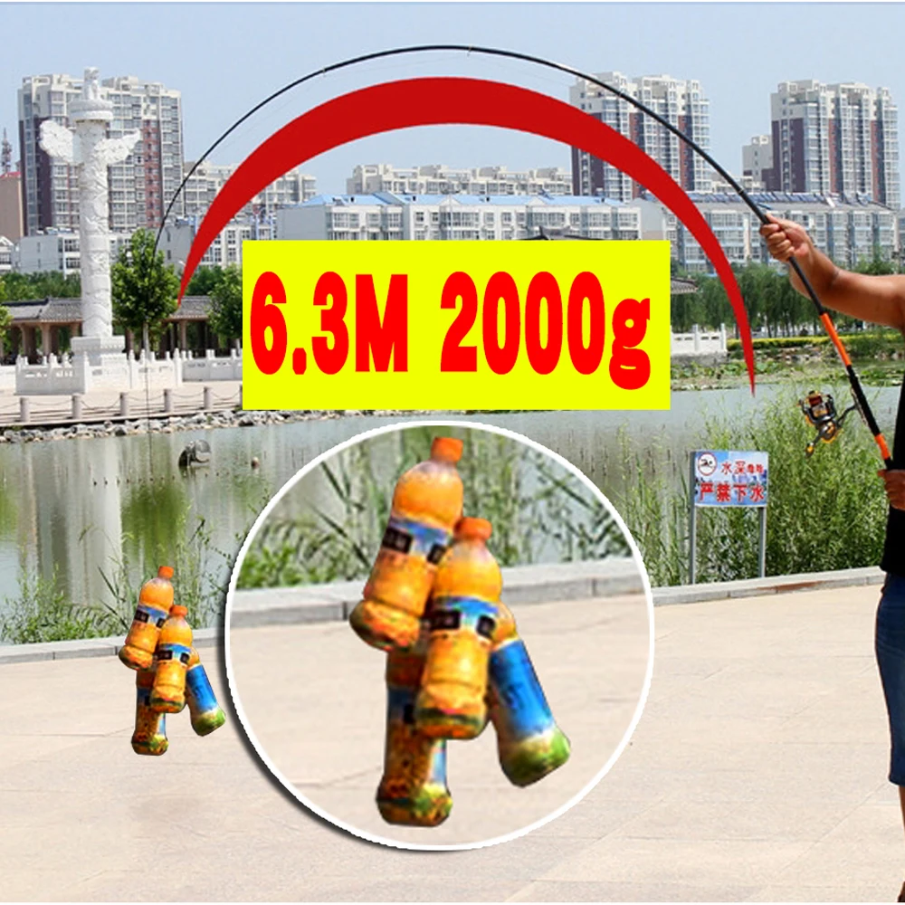 Ghotda-anillo guía de cerámica liso, caña de pescar superdura telescópica, 2,7/3,6/4,5/5,4/6,3 m - imagen 5