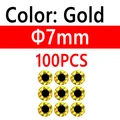 100pcs 7mm Gold