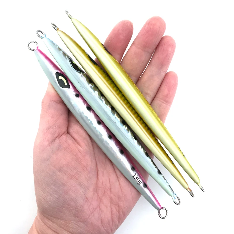 OBSESSION-cebo de Metal duro, 130g, 150g, 180g, plantilla de hundimiento de caída rápida, señuelo de pesca luminoso Artificial, cebo Wobbler, aparejos de pesca - imagen 5