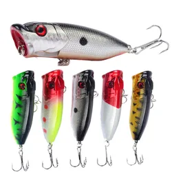 1 Uds. Señuelos de pesca Popper 6,5 cm 12g agua superior Isca cebo Artificial Wobblers Crankbait pez falso Japón Lucio carpa aparejos