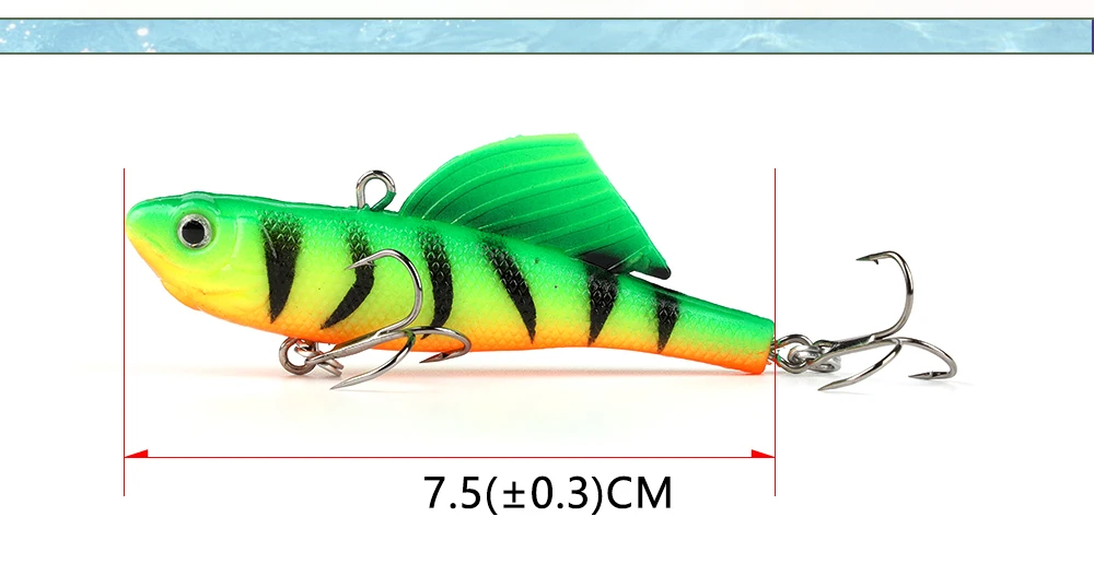 Detalle del perfil y diseño del swimbait W.P.E.