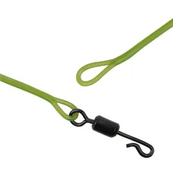 Línea líder fluorocarbono 40LB con clip y swivel para carpa