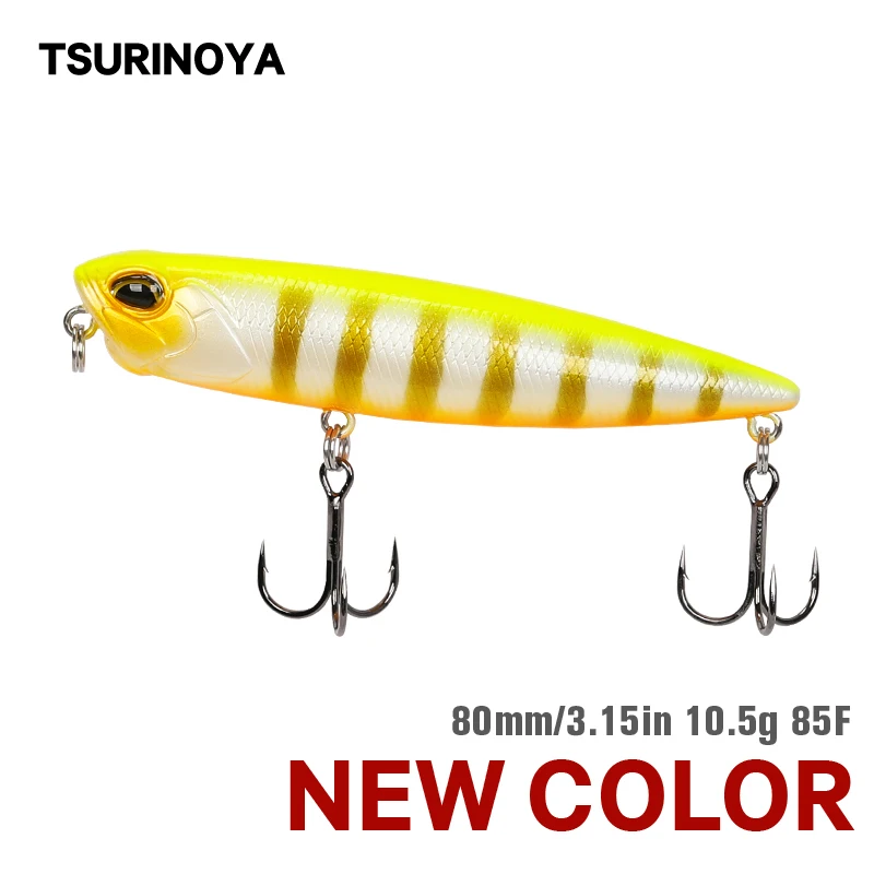 TSURINOYA-señuelo de pesca Topwater, lápiz flotante DW59, 85mm, 10,5g, cebo Articial de fundición larga, cebo de lubina, señuelo de cabeza de serpiente, Jerkbait - imagen 3