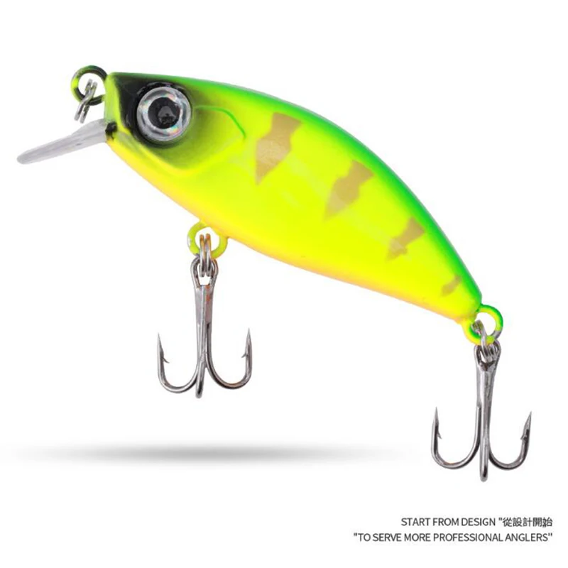 Señuelo de Pesca Minnow, cebo duro que se hunde, Wobbler, Crankbait, carpa a rayas, aparejos de Pesca SwimBait, 45mm, 4,5g, 1 pieza