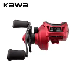 Kawa nuevo carrete de pesca Baitcast rueda de carrete de aluminio arrastre máximo 8kg 7 + 1 relación de rodamientos 6,6:1 sistema de freno magnético de latón