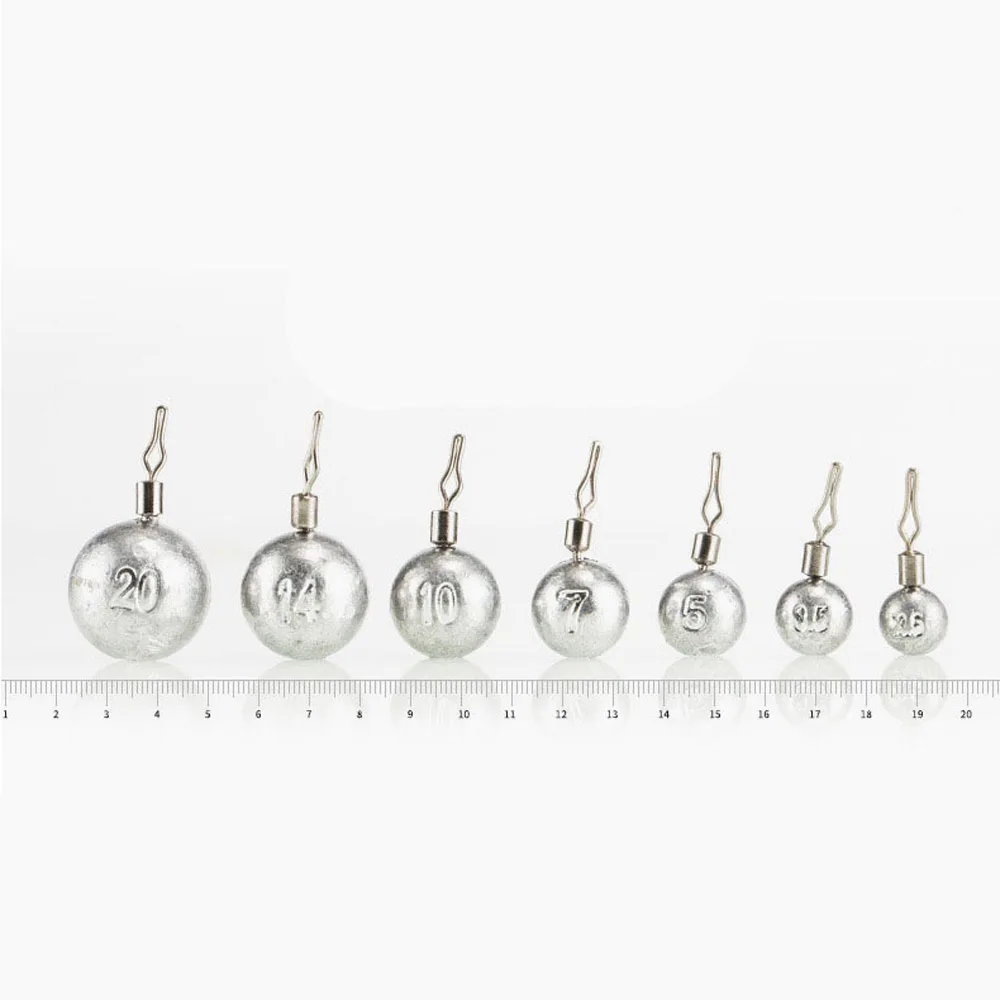 Plomos de aparejo largo, pesas de pesca de plomo, cabeza de plantilla giratoria, cebo fundido de red, accesorios de Juego de pesca, 50 Uds. - imagen 5