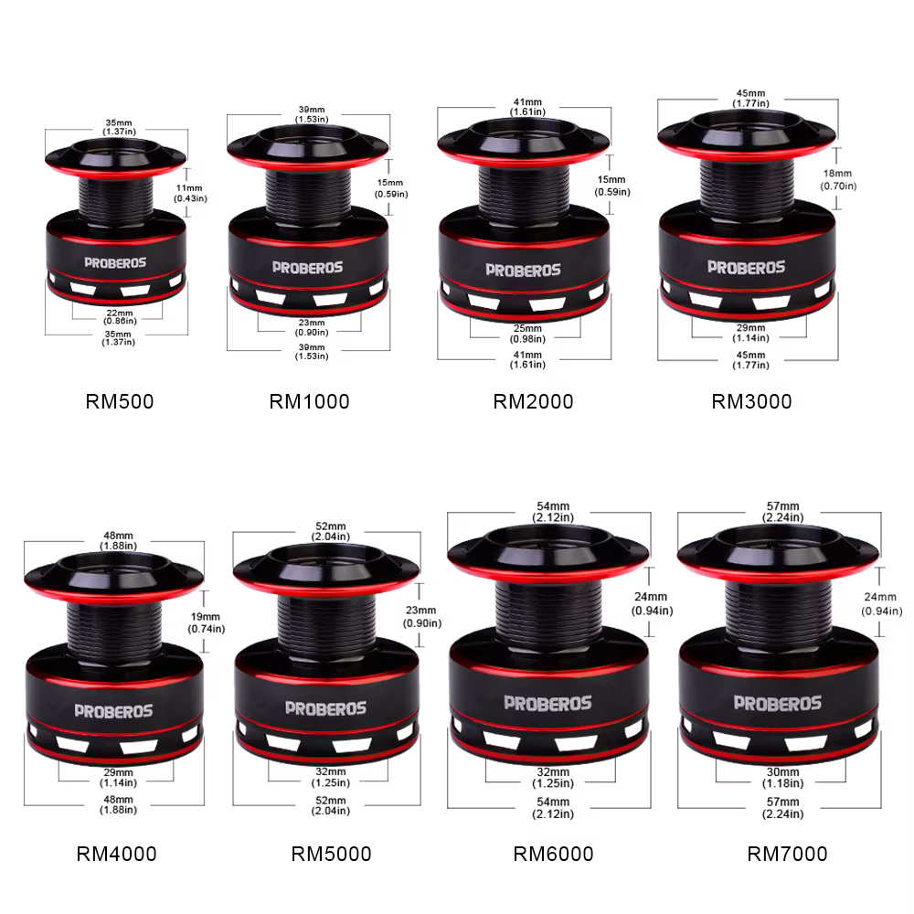 Carrete de pesca Rocker, bobina de Metal serie 1000-7000, 8kg, para agua salada - imagen 5