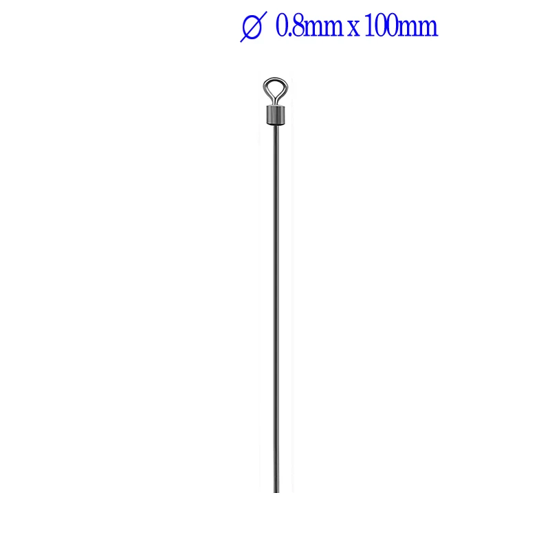 Alambre de acero duro de 20 piezas, rodamientos giratorios de pesca de caña larga, rodamiento de bolas, anillos sólidos giratorios para accesorios de pesca de carpa - imagen 5