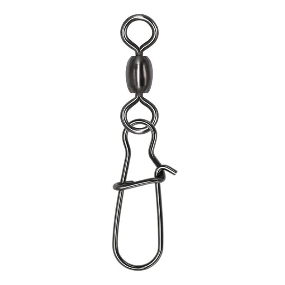 DNDYUJU-10 piezas, accesorios de pesca de carpa, Conector de grúa giratoria de acero inoxidable, anzuelo a presión, señuelo, aparejos giratorios para anzuelo de pesca