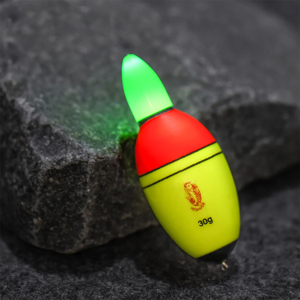 Flotador de luz Led de pesca inteligente electrónico, 5 uds., para señuelo de peces, alarma luminosa, flotadores de pesca nocturna, 20g-40g, aparejos de roca de mar de agua salada - imagen 2