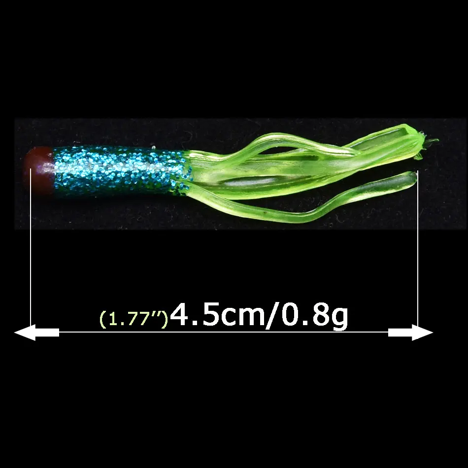 JYJ-SEÑUELOS DE gusano artificial para pesca, cebo suave de 4,5 cm, tubo de calamar, isca, wobbler para pesca de carpa y lubina, 20 piezas - imagen 3