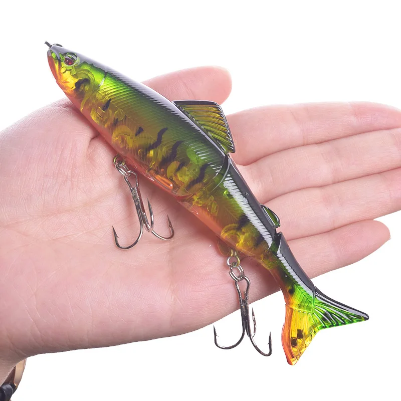 WDAIREN-señuelo de pesca duro, 12,5 cm, 18g, 3 segmentos, Artificial, Multi articulado, Swimbait, realista, Crankbait, Wobblers de hundimiento - imagen 3