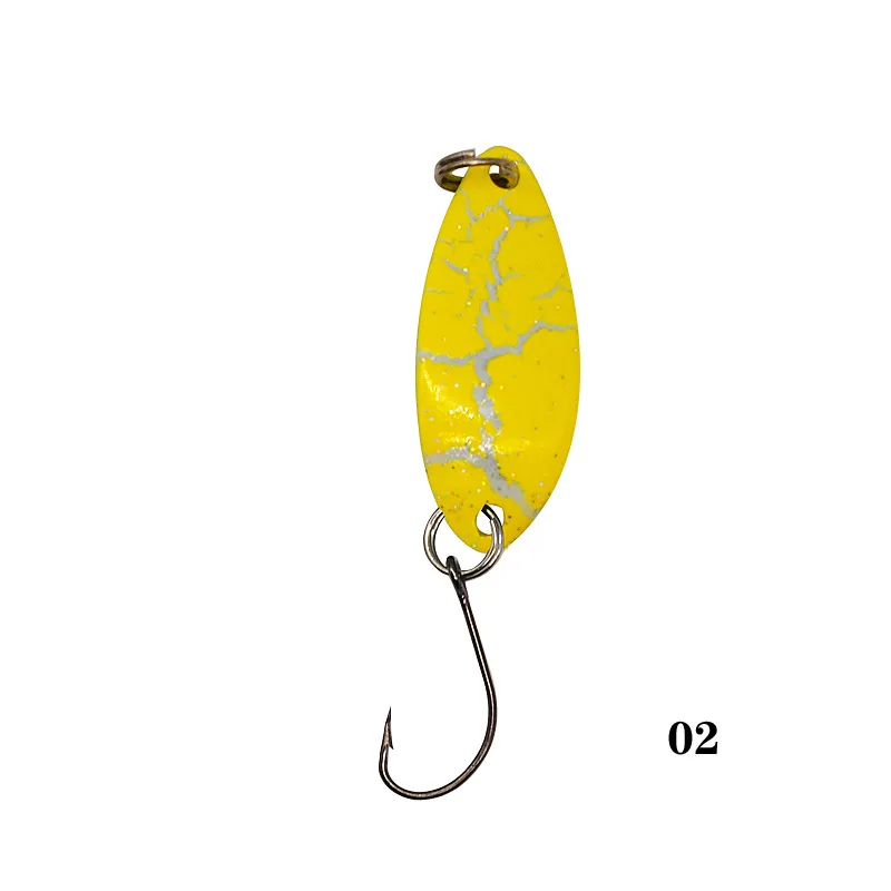 20 colores 3g señuelo de pesca de metal cuchara cebo giratorio cebo señuelo Japón pesca trucha Lucio pesca cebo wobbler - imagen 3