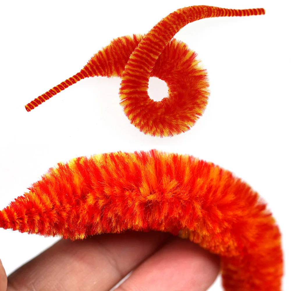 Bimoo 50 Uds atado de moscas Mangum cola de dragón Pike Muskie Steelhead agua salada Baitfish Fly Snake Wiggle Material de cola chenilla - imagen 4