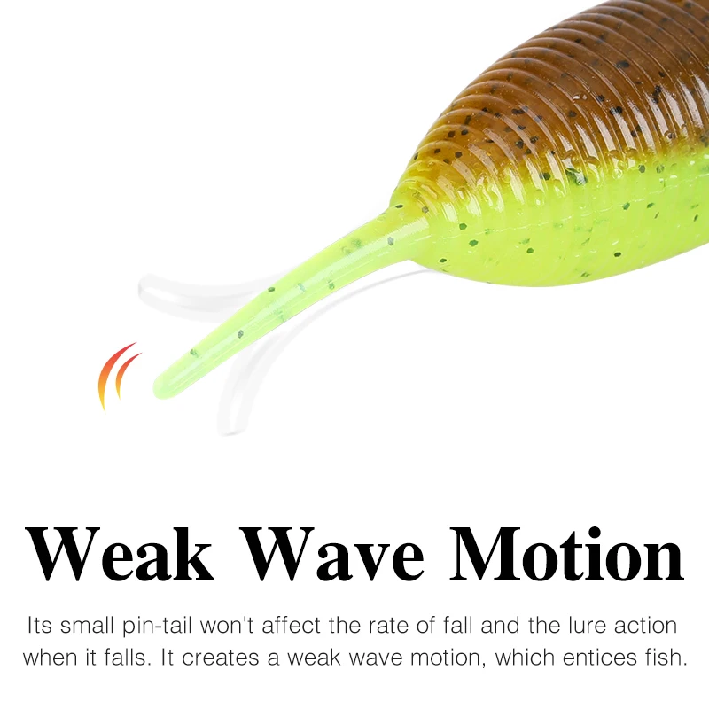 TSURINOYA-señuelo de pesca de 96,5mm, cebo suave de fundición larga sin plomo, Wobbler de lubina profesional Artificial, gusano de silicona muy salada - imagen 3